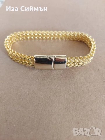 Масивна позлатена гривна, снимка 5 - Гривни - 35604434