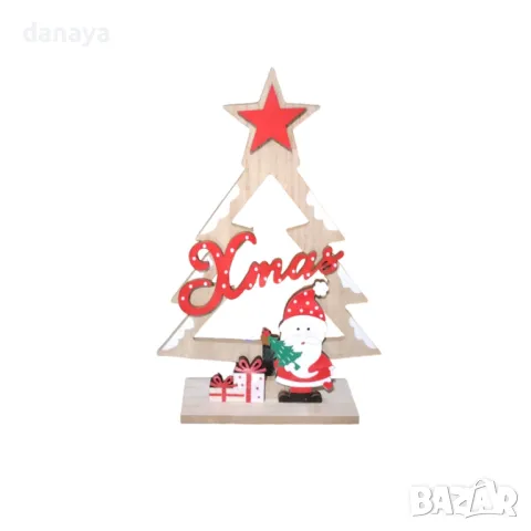 5307 Дървена коледна елхичка Xmas, 18 cm, снимка 2 - Декорация за дома - 47671276