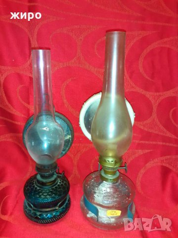 ЛОТ ГАЗЕНИ възрожденски Лампи- 19-20 век.Оригинал., снимка 9 - Настолни лампи - 26373535