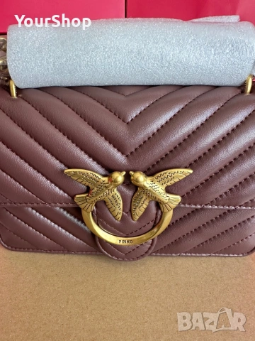 PINKO Small Chevron Love Bag One – оригинална чанта | НОВА, снимка 3 - Чанти - 54048293