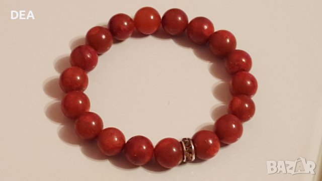 Гривна естествени камъни КОРАЛ-15ЛВ НОВА, снимка 1