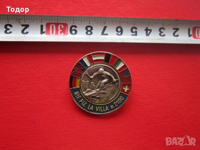 Уникален алпийски голям знак значка Лабор емайл, снимка 2 - Колекции - 29421749