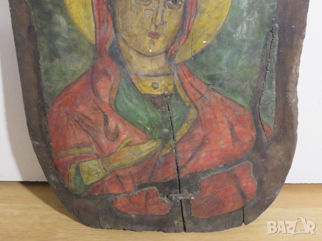 Стара  православна икона Света Богородица, Дева Мария с посвещение  за здраве и благополучие., снимка 3 - Икони - 31085850