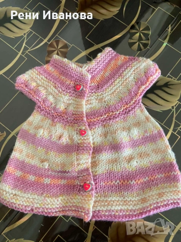 Плетени дрешки за момиче, снимка 3 - Комплекти за бебе - 52306974