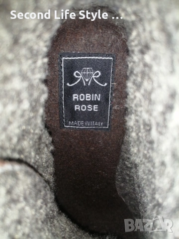 Robin Rose №39 италиански дамски боти естествена кожа в кафяв цвят - със среден ток и квадратен връх, снимка 17 - Дамски боти - 54096858