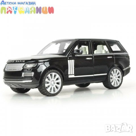 Метален джип със зук и светлини Range Rover черен 1/24, снимка 1 - Коли, камиони, мотори, писти - 29813972