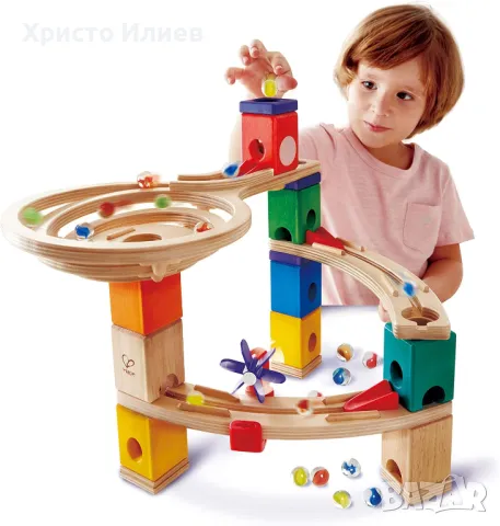 Детска Дървена писта с топчета Hape 