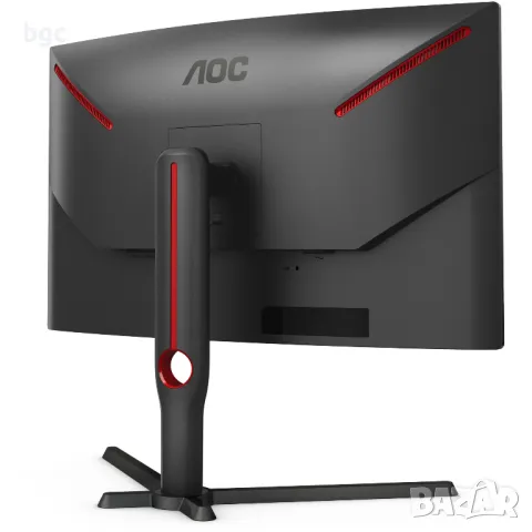 НОВ МОНИТОР AOC 27", VA, Извит, Full HD, 165Hz, 1ms, DisplayPort FreeSync Premium, Черен/Червен, C2 , снимка 6 - Монитори - 48877115