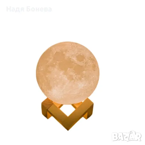 Нощна лампа или арома дифузер, луна 3 в 1, снимка 6 - Други - 47766066