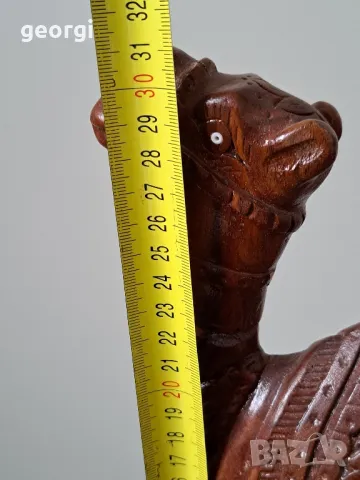 дървена статуетка на камила дърворезба 3/4, снимка 4 - Статуетки - 48889272