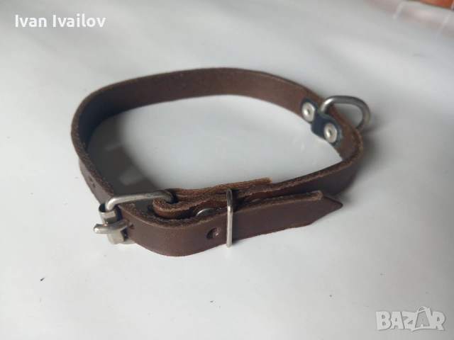 Кожени каишки 35см за малко куче или коте – 2 цвята, ширина 1.5см, снимка 2 - За кучета - 54352999