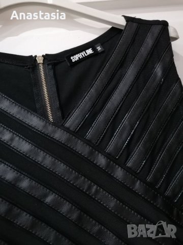 Нова рокля с кожени елементи, снимка 2 - Рокли - 39351220