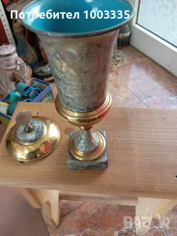 Стара позлатена купа-рсфср, снимка 4 - Антикварни и старинни предмети - 49210734