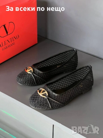 Valentino Дамски Черни Ежедневни Обувки Балерини Валентино - Различни Цветове Код E1328, снимка 4 - Дамски ежедневни обувки - 53969498