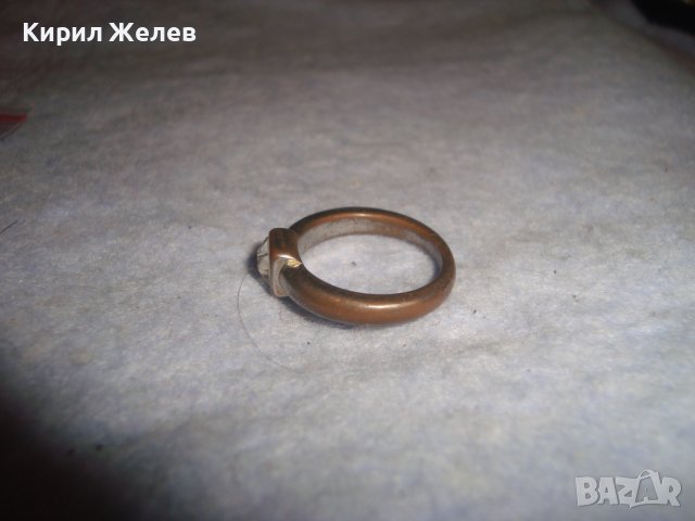 СТАР МЕДЕН РЕТРО СТИЛ ПРЪСТЕН с ФАСЕТИРАН ПОЛУСКЪПОЦЕНЕН КАМЪК КВАРЦ КРИСТАЛ 27749, снимка 6 - Антикварни и старинни предмети - 37497723