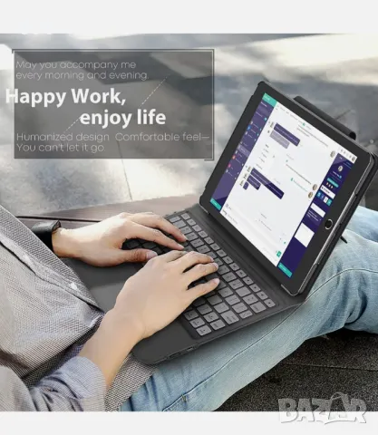 Калъф с клавиатура INFILAND, съвместим с iPad 10,2 инча 2019 г, снимка 9 - Калъфи, кейсове - 47325485