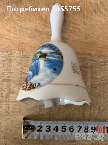 Красива стара камбанка(порцелан-Япония) -Ниагарски водопад, снимка 4 - Антикварни и старинни предмети - 35331859