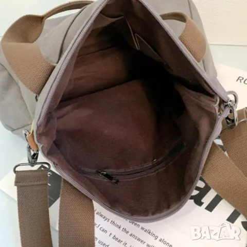 Ежедневна дамска чанта Grey, снимка 8 - Чанти - 47925543