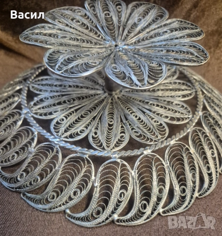 Фруктиера бонбониера Филигран, снимка 10 - Антикварни и старинни предмети - 53977424