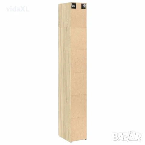 vidaXL Тесен шкаф, сонома дъб, 30x42,5x225 см, инженерно дърво, снимка 8 - Бюфети - 56146905