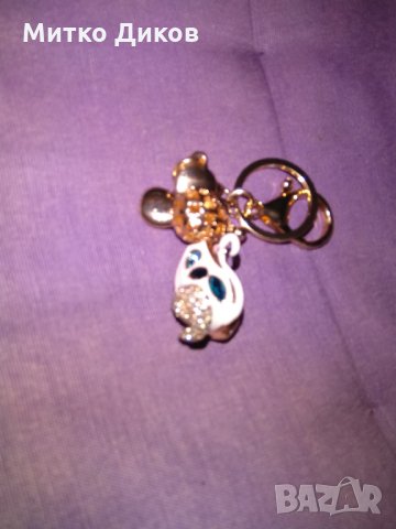 Ключодържател метален луксозен - мишле с инкрустирани камъни-2020 година на плъха, снимка 4 - Колекции - 29802148