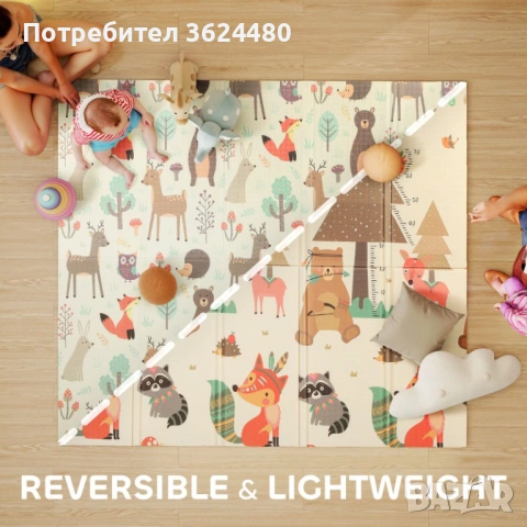 Меко килимче за игра Постелка за бебе 4847, снимка 3 - Други - 53280880