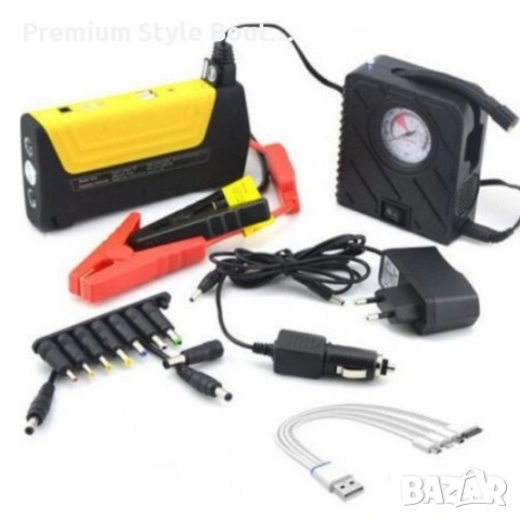Мултифункционално стартерно устройство и компресор 2 в 1 Car Jump Starter 69800mAh, снимка 7 - Други стоки за дома - 54055400
