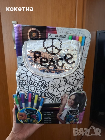 Раница за оцветяване с пайети Backpack Bag Reversible Sequins, снимка 2 - Раници - 51897832