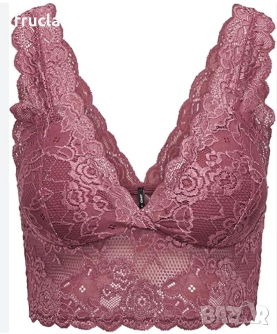 Дантелено Бюстие Розово ONLY