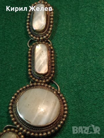 ОСМАНСКА ВЪЗРОЖДЕНСКА СТАРИННА САЧАНЕНА ГРИВНА с БЯЛ ИВИЧЕСТ АХАТ 4973, снимка 4 - Антикварни и старинни предмети - 29546040