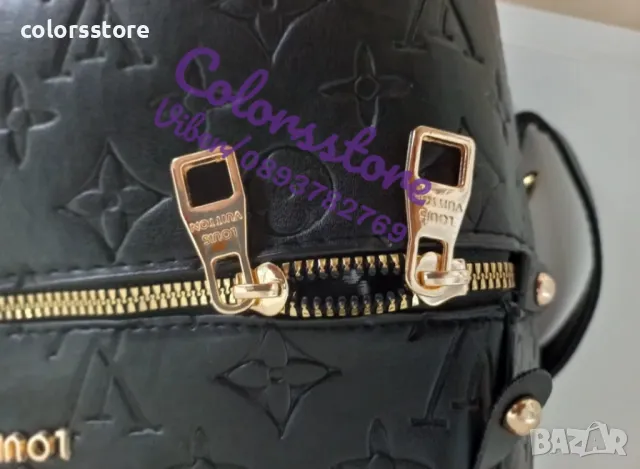 Луксозна Черна раница  Louis Vuitton-SG-E68, снимка 2 - Раници - 47273247