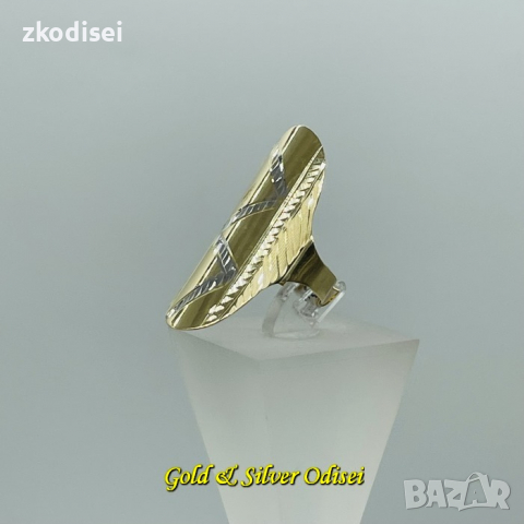 ЗЛАТЕН ПРЪСТЕН 3,45ГР. РАЗМЕР:60 14КР. ПРОБА:585 МОДЕЛ:884-5, снимка 2 - Пръстени - 36440521