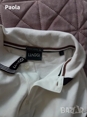 Бяла мъжка тениска Laggi S, снимка 4 - Тениски - 56078856