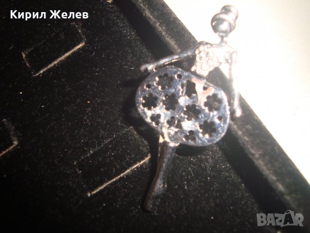 БРОШКА СРЕБРИСТА НЕЖНА БАЛЕРИНКА 12664, снимка 3 - Други - 31263740