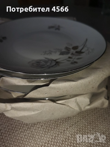 Нов комплект 8 десертни чинии от баварски порцелан , снимка 3 - Чинии - 52016479