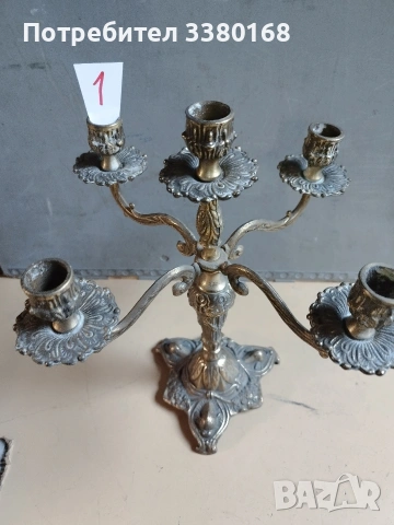 атрактивни бронзови свещници, снимка 3 - Колекции - 54138342