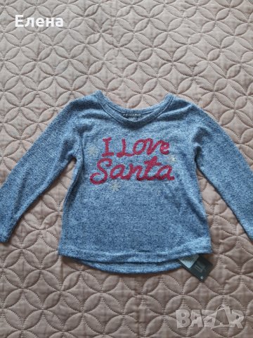 Блуза I love Santa, снимка 1 - Бебешки блузки - 29320794