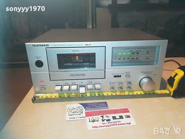 SOLD OUT//поръчан-telefunken mc 2 hifi-deck-внос switzerland, снимка 9 - Декове - 30122513