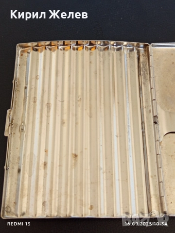 Ретро метална посребрена табакера рядка за КОЛЕКЦИЯ ДЕКОРАЦИЯ 51086, снимка 4 - Други ценни предмети - 51729525