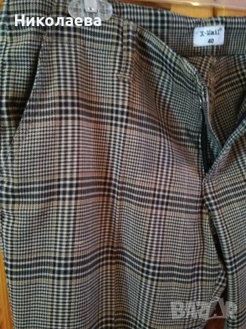 Сив елегантен панталон "Strauss";Кариран панталон,L, снимка 8 - Панталони - 40472182