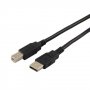 Кабел USB-A към USB-B 2.0 Roline 11.02.8830, Черен 3.0m USB Type A to USB B M/M