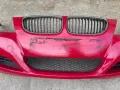 Предна броня ОРИГИНАЛНА за BMW БМВ 3та серия Е90 Е91 Червена 7153898 2011, снимка 2