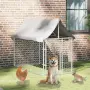 vidaXL Дворна клетка за кучета с покрив, 200x100x150 см, снимка 2