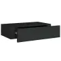 vidaXL Стенни рафтове с чекмеджета, 2 бр, черни, 40x23,5x10 см, МДФ, снимка 5