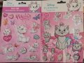 200 бр Коте Мари Marie cat книжка албум самозалепващи лепенки стикери , снимка 1