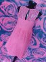 Прасковен цвят къса разкроена рокля за прикриване на проблемна талия / бременни М, снимка 2