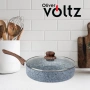 Тиган с капак Voltz Siena, Дълбок и Мраморно каменно керамично покритие , снимка 1