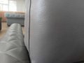 Сиви кожени дивани тройка и двойка с релаксиращ механизъм, снимка 5