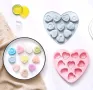 10 различни сърца сърце силиконов молд форма фондан шоколад бонбон бонбони гипс лед, снимка 3