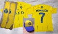 Ал насър Жълт роналдо 2024 Нов екип + калци + топка + Анцуг+ шапка, снимка 2